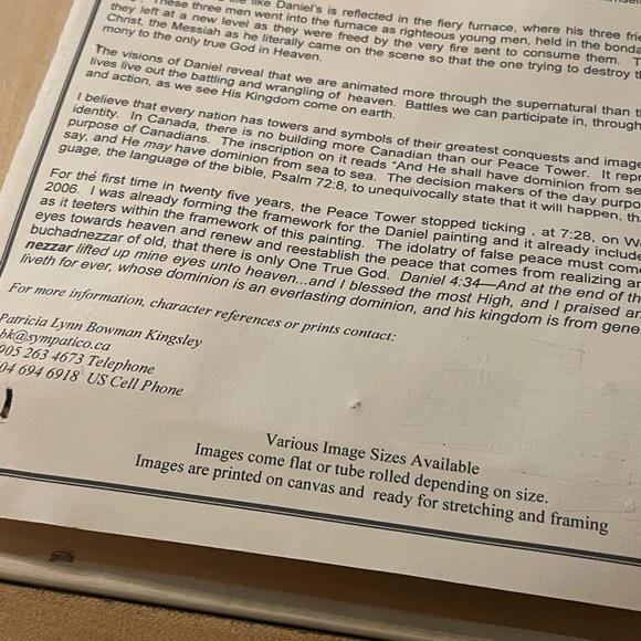 Patricia Kingsley Signed printed canvas “DANIEL” Religious painting 12 Prophets - Picture 6 of 15